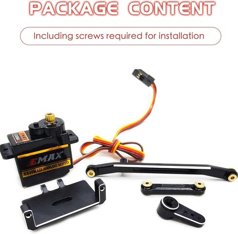 RC Servo EMAX Steering Servo with Servo Mount Bracket and Arm and Steering Link Set for RC Car Boat Model Parts Axial SCX24 Upgrade Parts(Red) in Saudi Arabia