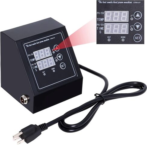 Upgraded Digital Box LED Controller of Heat Press Machine for 12 x 15 Inch K-Type Digital Heat Press Machine, Single Hole Heat Press Machine Temperature Control Box for T-Shirts/Mug/Plate/Cap in Kuwait