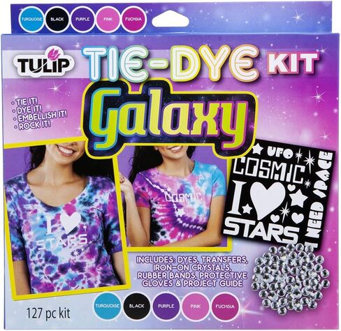 Tulip One-Step Tie-Dye Kit Tulip Fabric Dye 40582 Fdy Med Galaxy Trend Kit, 5 Color, Detailed in Saudi Arabia