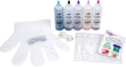 Tulip One-Step Tie-Dye Kit Tulip Fabric Dye 40582 Fdy Med Galaxy Trend Kit, 5 Color, Detailed in Saudi Arabia