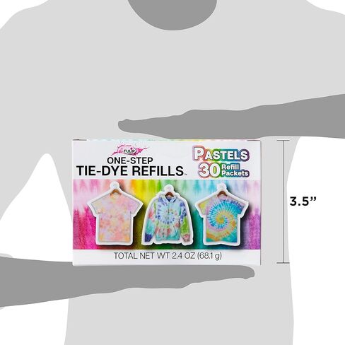 Tulip One-Step Tie-Dye Refills, Color Wheel, Permanent Fabric Dye, 30 Pack in Kuwait
