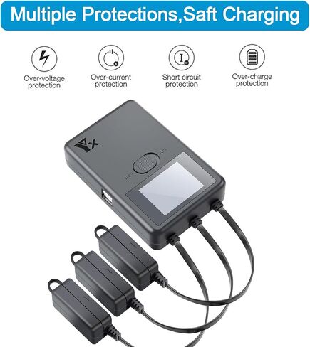 Hanatora LCD شاحن بطارية سريع لـ DJI Mini 3، Mini 3 Pro، شاشة متوازية سريعة متعددة محور الشحن ملحقات الطائرة بدون طيار in Saudi Arabia