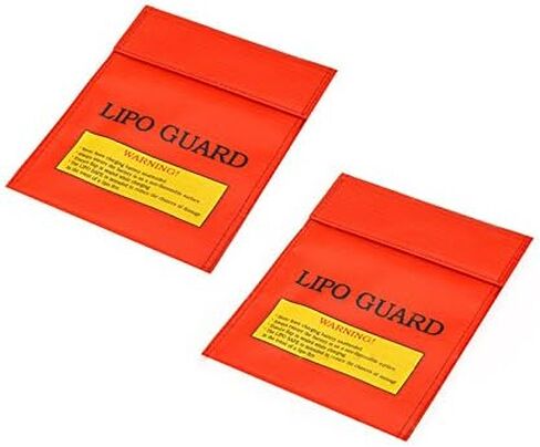 غطاء حماية لبطارية LiPo LiPo LiPo مقاس كبير عام واقي من الحريق/ حقيبة مواد الألياف للشحن والتخزين 23x30 سم أحمر قطعتان in Kuwait