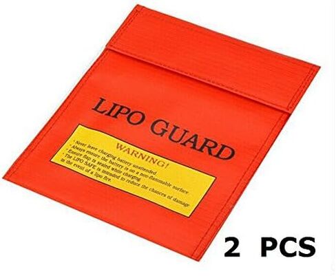 غطاء حماية لبطارية LiPo LiPo LiPo مقاس كبير عام واقي من الحريق/ حقيبة مواد الألياف للشحن والتخزين 23x30 سم أحمر قطعتان in Kuwait