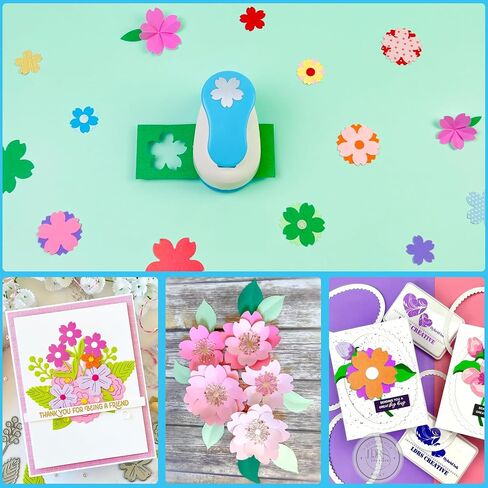 ECOHU Flower Hole Punch for Paper Crafts, 1.5-Inch Across, Cherry Blossoms Punch Cutter, Lever Punch, Flower Shape for Card Making, Scrapbooking, DIY Arts in Kuwait