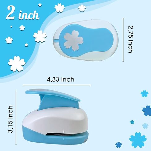 ECOHU Flower Hole Punch for Paper Crafts, 1.5-Inch Across, Cherry Blossoms Punch Cutter, Lever Punch, Flower Shape for Card Making, Scrapbooking, DIY Arts in Kuwait