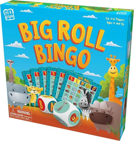 Big Roll Bingo: Safari - Take a Walk on The Wild Side by Pressman, Multi Color in Saudi Arabia