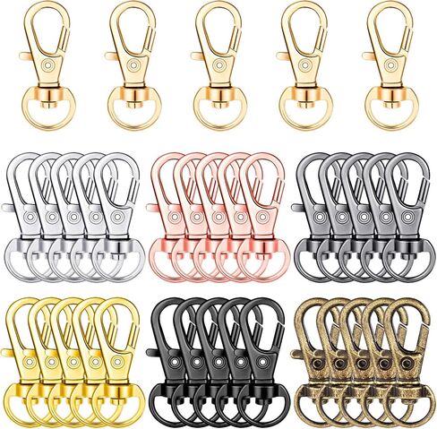 35 Pieces Swivel Clasps Lanyard Snap Hooks Swivel Snap Hooks Metal Keychain Clip Hooks Lobster Claw Clasps for Keychain Key Ring Crafts (Bronze) in Saudi Arabia