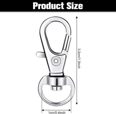 35 Pieces Swivel Clasps Lanyard Snap Hooks Swivel Snap Hooks Metal Keychain Clip Hooks Lobster Claw Clasps for Keychain Key Ring Crafts (Bronze) in Saudi Arabia