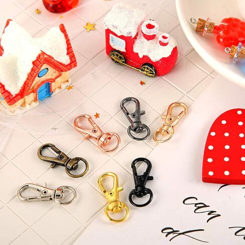 35 Pieces Swivel Clasps Lanyard Snap Hooks Swivel Snap Hooks Metal Keychain Clip Hooks Lobster Claw Clasps for Keychain Key Ring Crafts (Bronze) in Saudi Arabia