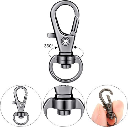 35 Pieces Swivel Clasps Lanyard Snap Hooks Swivel Snap Hooks Metal Keychain Clip Hooks Lobster Claw Clasps for Keychain Key Ring Crafts (Bronze) in Saudi Arabia