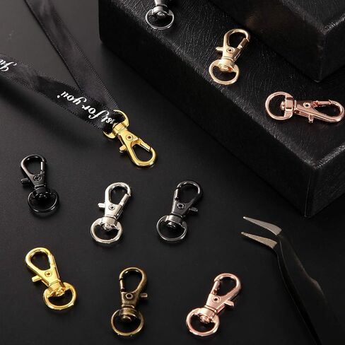 35 Pieces Swivel Clasps Lanyard Snap Hooks Swivel Snap Hooks Metal Keychain Clip Hooks Lobster Claw Clasps for Keychain Key Ring Crafts (Bronze) in Saudi Arabia