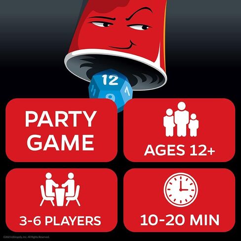 USAOPOLY What The Cup!? | Social Bluffing Dice Game | Featuring Handheld Dice Cups & D12 Dice | Spy, Swap, Steal The Winning Cup | 3-6 Players, Ages 12+ in Saudi Arabia