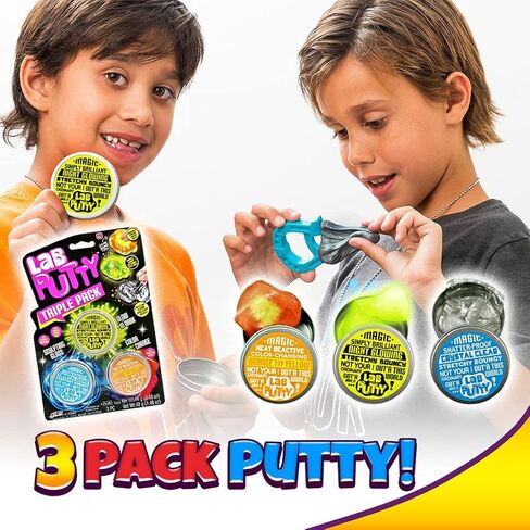 مجموعة سلايم من JA-RU Lab Putty Bundle (عبوة فيدجيت 2، 6 وحدات) ألعاب نطاطة متغيرة اللون، معجون مغناطيسي، سلايم يتوهج في الظلام، سلايم شفاف. لعبة المعجون العلاجي لتخفيف التوتر. لعبة حسية. 9580-2ص in Kuwait