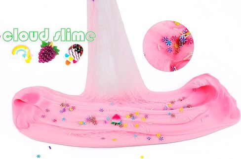 مجموعة مكونة من 4 عبوات من السلايم السحابي، لوازم سلايم صغيرة معطرة للأطفال، لعبة تخفيف التوتر لتعليم الأطفال، هدايا الحفلات، أفضل هدية عيد ميلاد in Kuwait