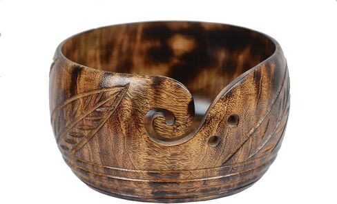 يونيك ارتس وعاء تخزين خيوط مصنوع يدويا - خيط كبير للحياكة والكروشيه مصنوع يدويا - وعاء كرات طبيعي شديد التحمل 5 × 5 × 7 انش in Kuwait