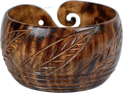 يونيك ارتس وعاء تخزين خيوط مصنوع يدويا - خيط كبير للحياكة والكروشيه مصنوع يدويا - وعاء كرات طبيعي شديد التحمل 5 × 5 × 7 انش in Kuwait