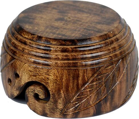 يونيك ارتس وعاء تخزين خيوط مصنوع يدويا - خيط كبير للحياكة والكروشيه مصنوع يدويا - وعاء كرات طبيعي شديد التحمل 5 × 5 × 7 انش in Kuwait