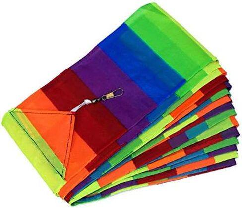 Double Fun 2 x 32 Feet (10M) Long Eye Catching Rainbow Tail for RC Drone, Kite, Air Show, Aerobatic Flight in Saudi Arabia