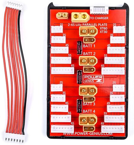 لوحة شحن متوازية 2 في 1 XT30 XT60 RC من Readytosky لوحة شحن متوازية XT30 XT60 تدعم 4 عبوات لبطارية الليثيوم بوليمر 2S-6S in Kuwait