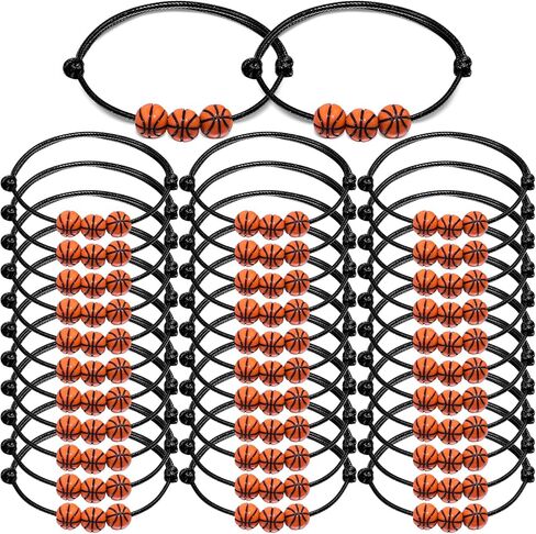 CHRIMISS 40 قطعة من أساور الحفلات الرياضية المفضلة مع خرز البيسبول وهدايا الحفلات الرياضية وأساور ملهمة قابلة للتعديل in Kuwait