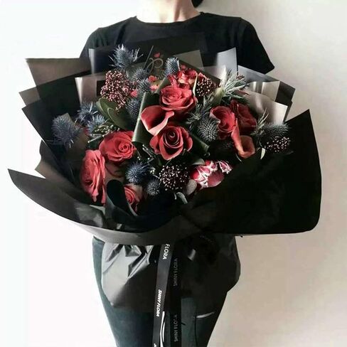 ورق تغليف الزهور بلون خالص، 1 لفة من لوازم الزهور المقاومة للماء، ورق تغليف الزهور للزهور الطازجة، الحرف اليدوية اليدوية، 22.8 بوصة × 65.6 قدم (شاي الحليب) in Kuwait