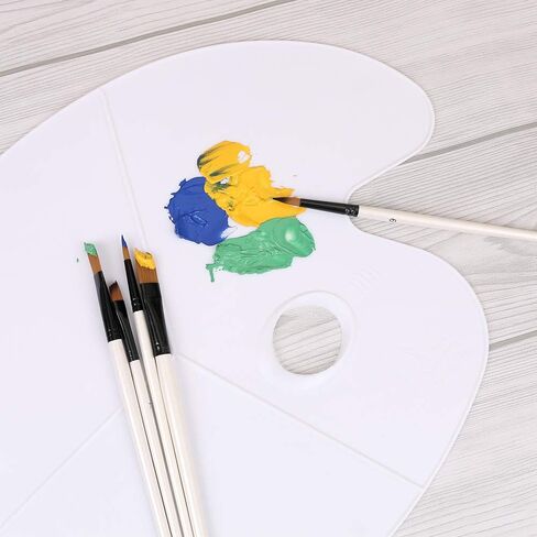 فرش رسم هوم إيدج، 24 قطعة من فرشاة طلاء الأكريليك المصنوعة من النايلون للألوان المائية والأكريليك والقماش والأظافر، مناسبة للفنانين والأطفال والفصول الدراسية ورأس مسطح + طرف in Kuwait