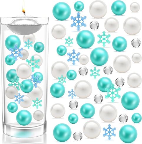 أكثر من 10000 مجموعة حشو مزهرية عائمة يمكنك صنعها بنفسك، حشو مزهرية عيد الميلاد، بما في ذلك 10000 قطعة من خرز جل الماء، 80 قطعة لؤلؤ، 50 قطعة ندفة ثلج لديكورات حفلات عيد الميلاد والمهرجانات in Kuwait