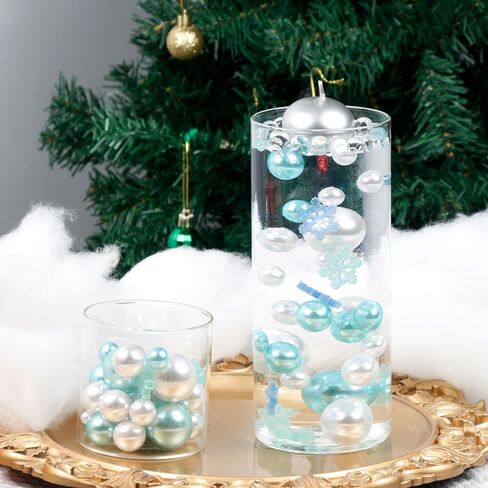 أكثر من 10000 مجموعة حشو مزهرية عائمة يمكنك صنعها بنفسك، حشو مزهرية عيد الميلاد، بما في ذلك 10000 قطعة من خرز جل الماء، 80 قطعة لؤلؤ، 50 قطعة ندفة ثلج لديكورات حفلات عيد الميلاد والمهرجانات in Kuwait