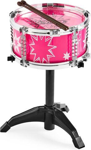 Best Choice Products 11-Piece Kids Beginner Drum Kit, Musical Instrument Toy Drum Set for Music Practice w/Bass, Toms, Snare, Cymbal, Stool, Stand Drumsticks - Black in Kuwait