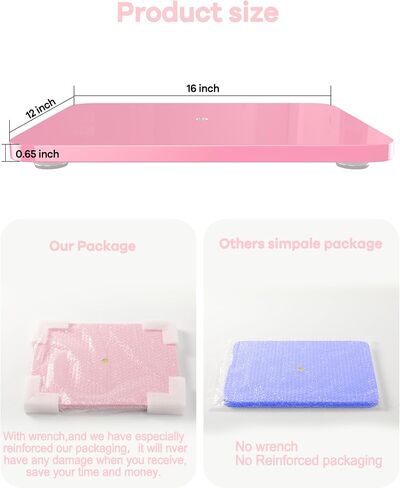 Resin Leveling Table for Epoxy Resin & Art, 16" x 12" Adjustable Resin Table with Silicone Mat Acrylic Leveling Board for Resin Molds, Waves, Epoxy DIY Art Supplies,Acrylic Pouring（Pink） in Kuwait