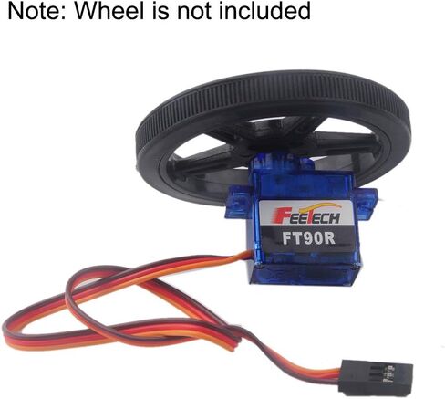 Stemedu 4 Sets Digital Servo Feetech FT90R 360 Degree Continuous Rotation Micro RC Servo with Wheel for Micro:bit Robot 6V 1.5KG in Saudi Arabia
