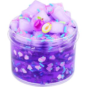 Brown Jelly Cube Crunchy Slime, Premade Jelly Clear Crunchy Slime for Girls & Boys, Super Soft Non-Sticky Cute Stress Relief Toy, Party Favor for Kids