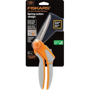 Fiskars 190850 8 Inch RazorEdge Easy Action Fabric Shears for Tabletop Cutting, Stainless-steel