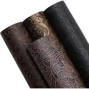 David accessories Bump Texture Faux Leather Sheet 4 Pcs 7.7" x 12.9" (20 cm x 33 cm) Plain Geometric Pattern Printed Faux Leather Fabric Sheet for DIY Bows Earrings Making Crafts (Bump Texture)