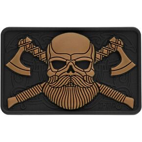 M-Tac Tactical Beard Skull Patch - Morale Patch for Military Gear Army Patches for Clothes, Jackets, Backpacks, Hats Patch with Hook Fasteners