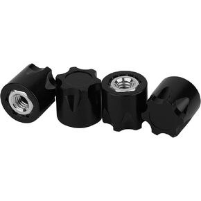 Aluminium RC M4 Wheel Nut,RC Car Dustproof Wheel Rim Center Cap Hub Compatible with Traxxas TRX4 Axial SCX10 90046 D90 Tamiya Redcat HPI 1/10 RC Crawler Car (Black)