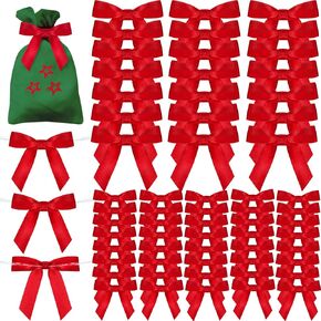 100 Pieces Twist Bow Satin Twist Tie Bows 5/8 Inch Bows for Halloween Wedding Crafts Wrapping Small Bows Candy Treat Bags Decoration(Green,5/8 Inch)