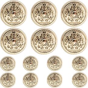 اف اند جي مجموعة ازرار بليزر معدنية ذهبية لامعة عالية الجودة 14 قطعة 15 ملم 20 ملم للبليزر والبدلات والمعاطف الرياضية والزي الرسمي والجاكيتات in Kuwait