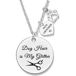 Pet Groomer Gift for Women Men Dog Groomer Necklace for Animals Lover Dog Groomer Thank You Gift Dog Hairdresser Gift Dog Lover Jewelry Birthday Christmas Gifts for Dog Hairdresser Dog Groomer in Saudi Arabia