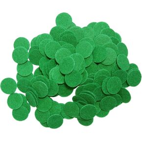 Playfully Ever After Green Felt Circle Stickers (1 inch - 100pc)