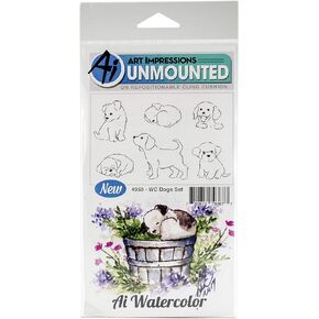 أختام مطاطية ملولبة بألوان مائية للكلاب من آرت إمبريشنز in Kuwait