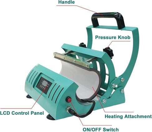 Tumbler Heat Press Machine 11-30OZ DIY Sublimation Tumbler Rotating Machine Portable Heat Press Machine Printers for Mugs Cups Tumblers Glass with Sublimation Blanks Heat Tape for Sublimation Press in Kuwait