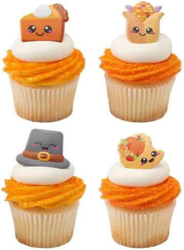 Cuties Cupcake Rings Pilgrim Pumpkin HarvestL8 in Saudi Arabia
