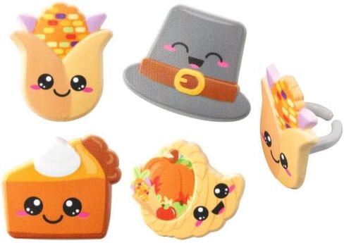Cuties Cupcake Rings Pilgrim Pumpkin HarvestL8 in Saudi Arabia