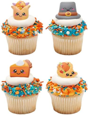 Cuties Cupcake Rings Pilgrim Pumpkin HarvestL8 in Saudi Arabia