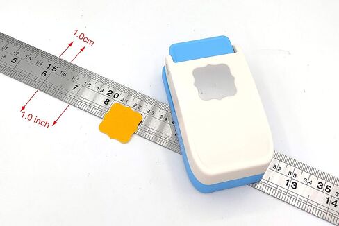 Kucaa Handmade Scrapbooking One Inch 25mm Size Craft Lever Punch Embossing Puncher Mini Fancy Punch (Square) in Kuwait