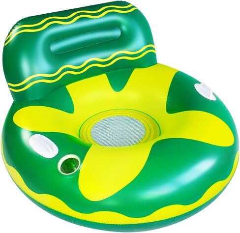 Pool Lounger Float for Adult, Float Hammock, mesh Bottom Pool Float, with Two Handle and a Big Cup Holder, Great for Chilling in The Pool. in Kuwait