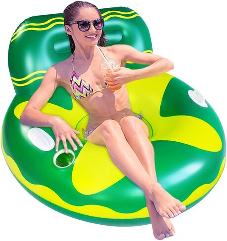 Pool Lounger Float for Adult, Float Hammock, mesh Bottom Pool Float, with Two Handle and a Big Cup Holder, Great for Chilling in The Pool. in Kuwait