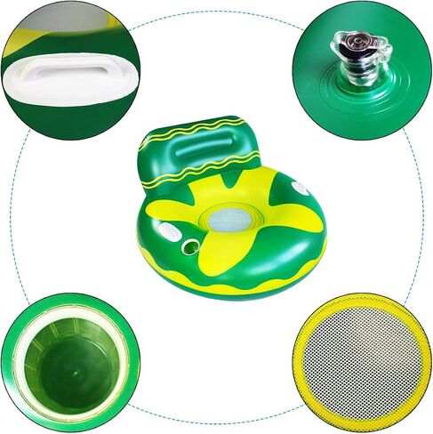 Pool Lounger Float for Adult, Float Hammock, mesh Bottom Pool Float, with Two Handle and a Big Cup Holder, Great for Chilling in The Pool. in Kuwait